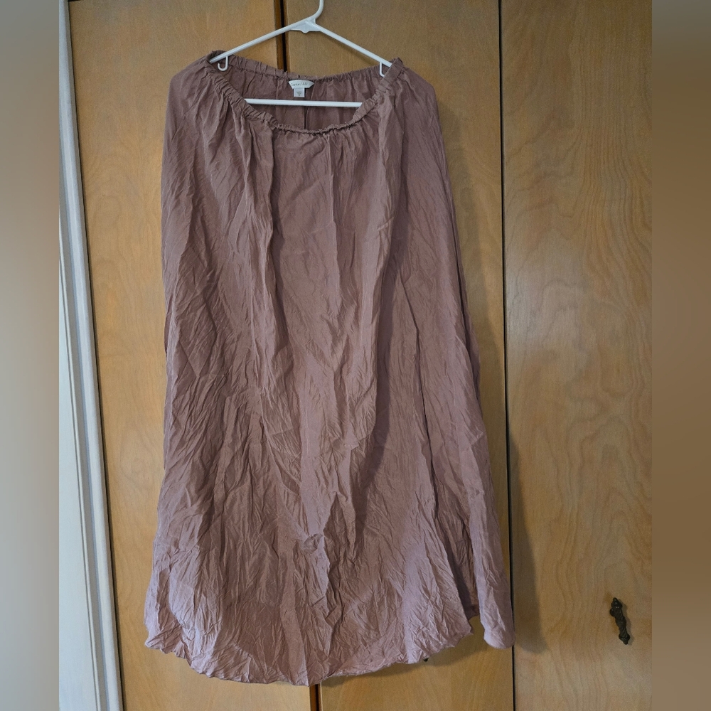 Garnet Hill Dusty Pink Maxi Skirt